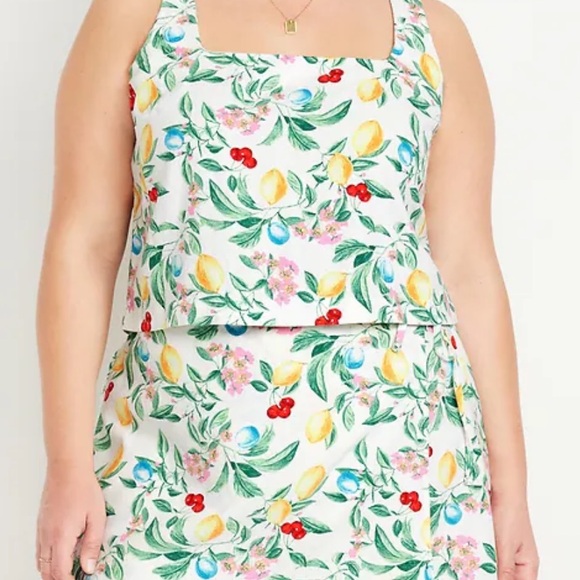 Old Navy High Waisted Linen Blend Wrap Front Mini Skort | Lemons - Picture 3 of 7